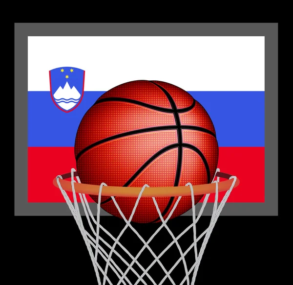 Panneau de basket slovène — Image vectorielle