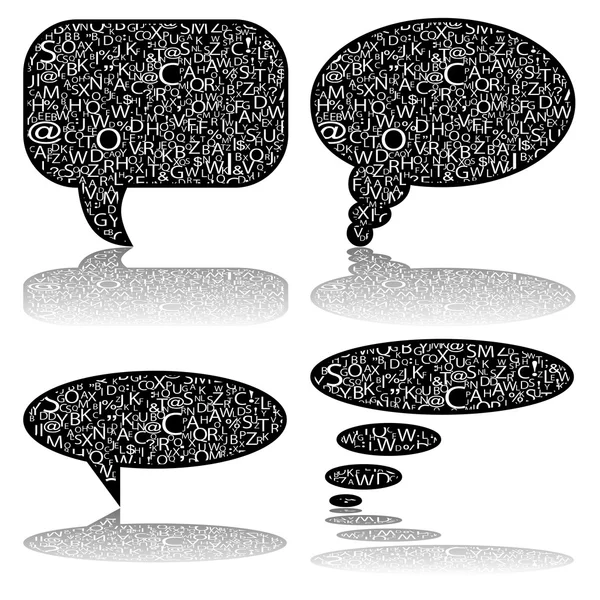 Médias sociaux, bulles de communication — Image vectorielle