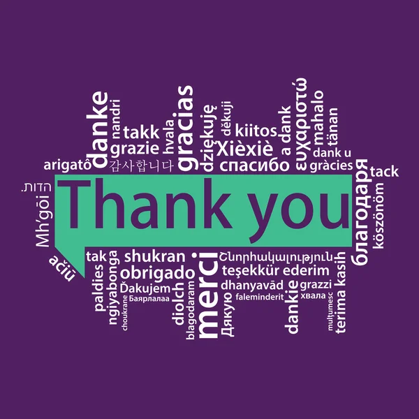 Thank You tag cloud — Stock Vector