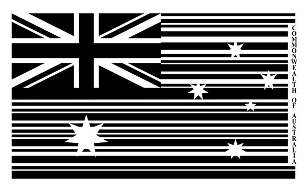 Bandera de código de barras Australia — Vector de stock