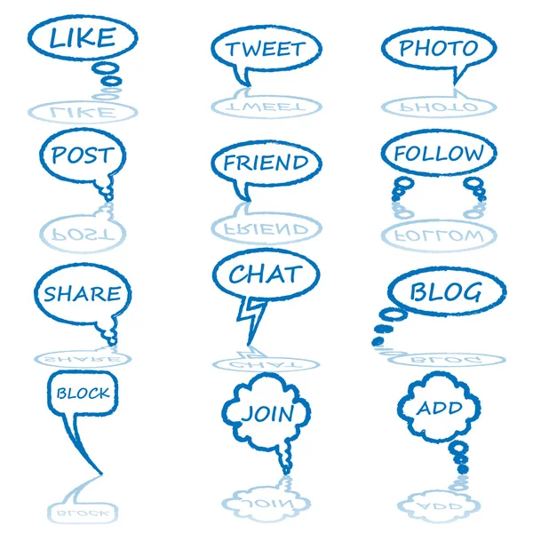 Burbujas de chat iconos — Archivo Imágenes Vectoriales