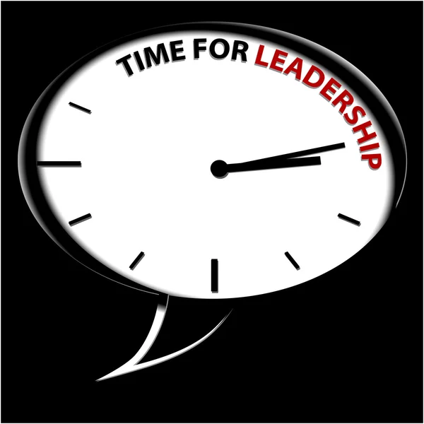 Часы "Время для лидерства " — стоковый вектор