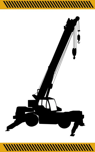 Crane construction machinery equipment — Stock Vector