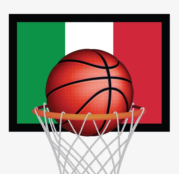 Баскетбольный знак Италии — стоковый вектор