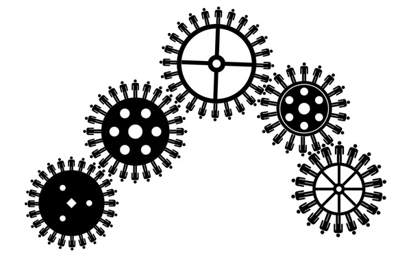 Corporate organisationshierarki diagram av företaget — Stock vektor