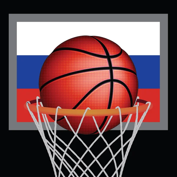Російський кошик ball знак — стоковий вектор