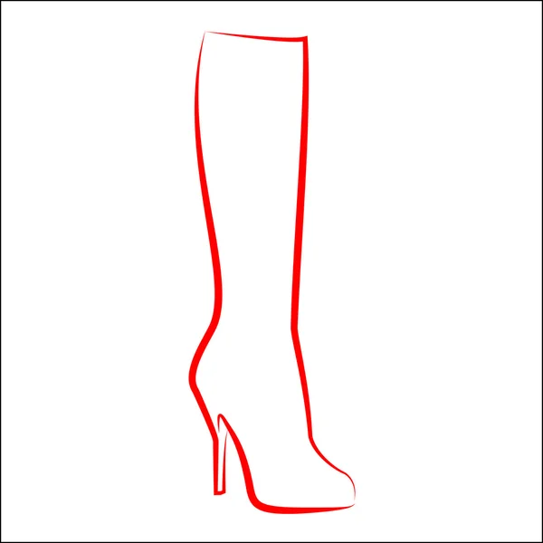 Ženské boot skica — Stockový vektor