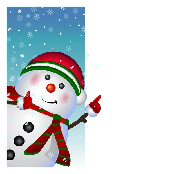 Snowman holiday card — Stock Vector