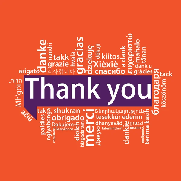 Thank You tag cloud — Stock Vector