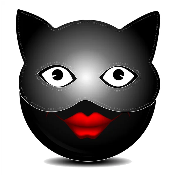 Cat mask smile character — Stock Vector