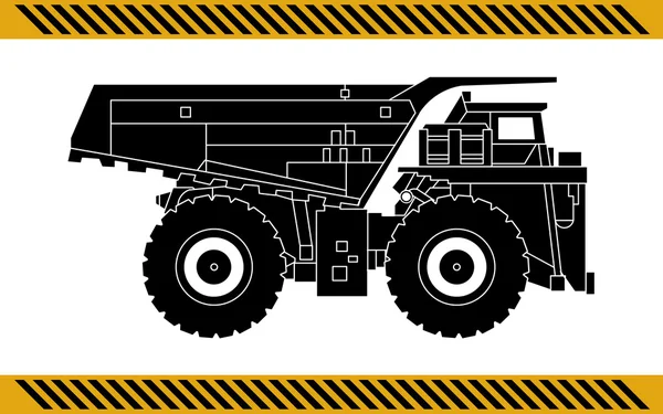 Dump truck construction machinery equipment — Stock Vector