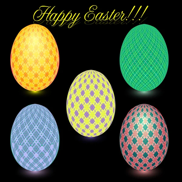 Tarjeta huevos de Pascua — Vector de stock