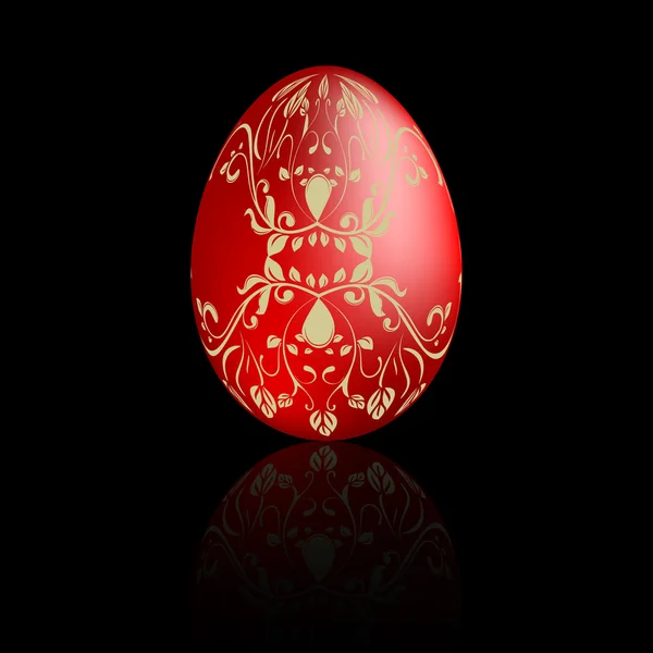 Œuf de Pâques rouge — Image vectorielle
