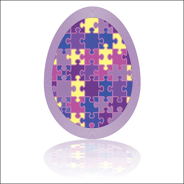 Quebra-cabeça Easter egg — Vetor de Stock