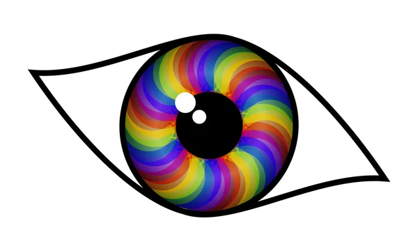 Beau symbole coloré des yeux — Image vectorielle