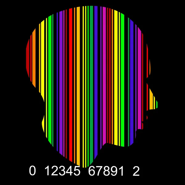 Глава профиля штрих-кода — стоковый вектор