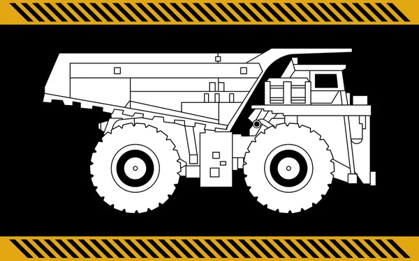 Équipement de machines de construction de camions basculants — Image vectorielle