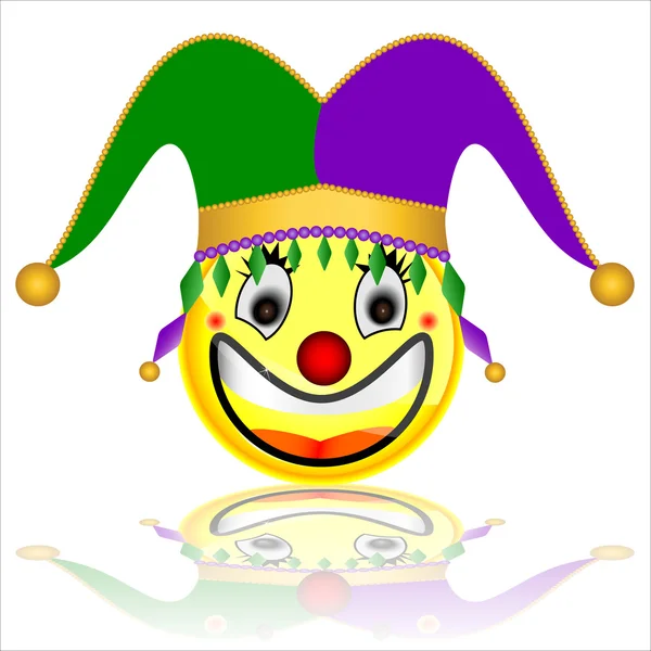 Court jester smile character — Stock Vector