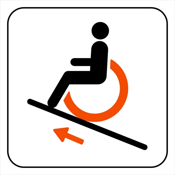 Sollevare segno icona disabilitato — Vettoriale Stock