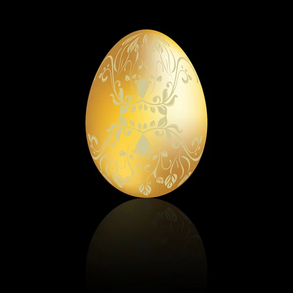 Golden Easter egg — Stock Vector