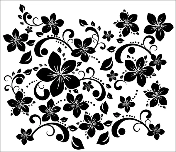 Floral redemoinho fundo — Vetor de Stock