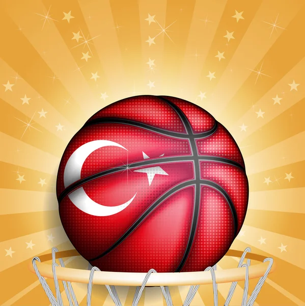 Turkish basketball sign — Stock Vector