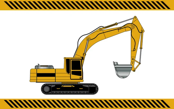 Equipo de maquinaria de construcción de excavadoras — Vector de stock
