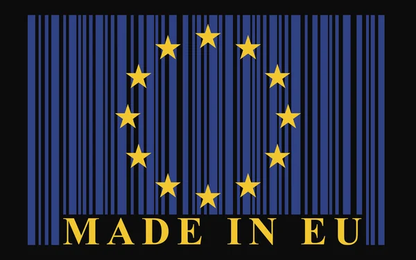 EU barcode flag — Stock Vector