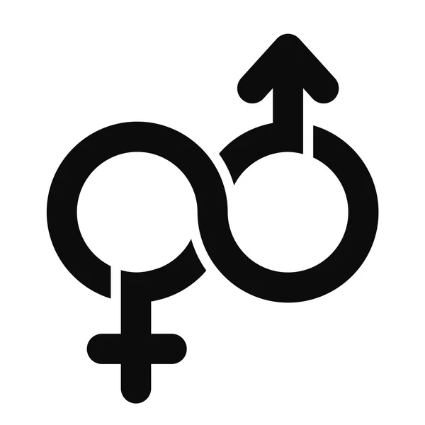 Homme et femme Symbole illimité — Image vectorielle