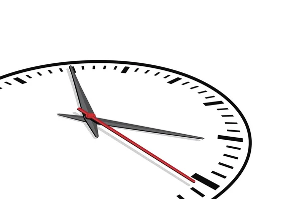 Clock on white background — Stock Vector