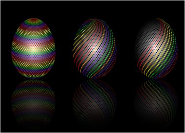 Renkli Jigsaw Paskalya yumurtaları 