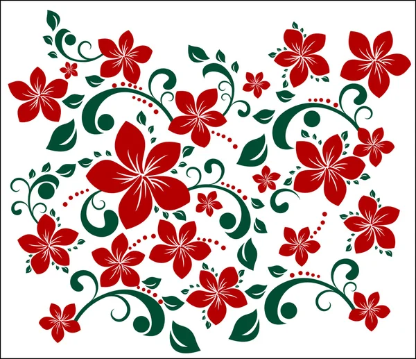 Fondo de remolino floral — Vector de stock