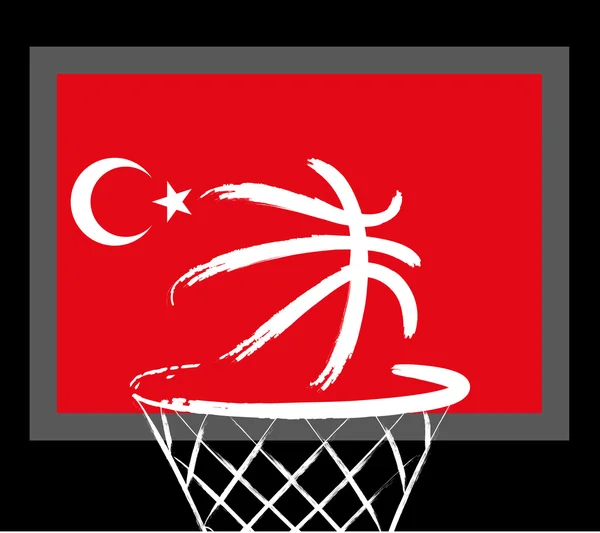Señal de baloncesto turco — Vector de stock