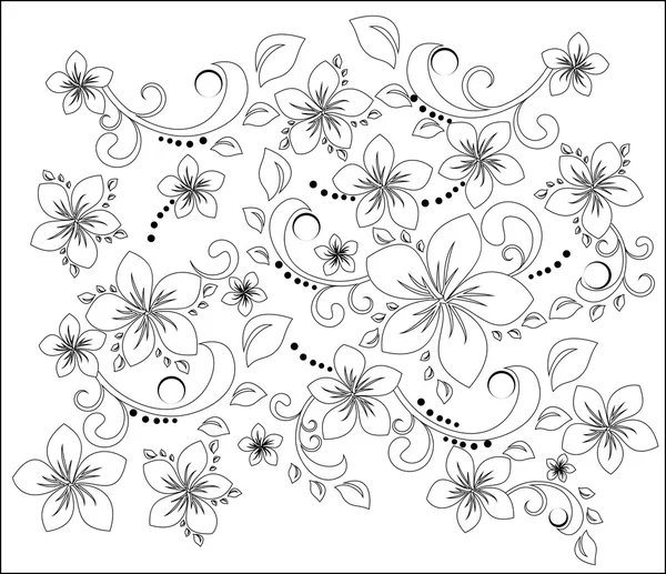 Fondo de remolino floral — Vector de stock