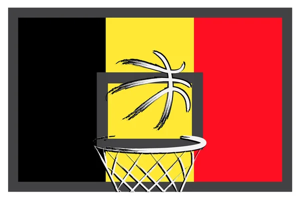 Belgische basketbal teken — Stockvector