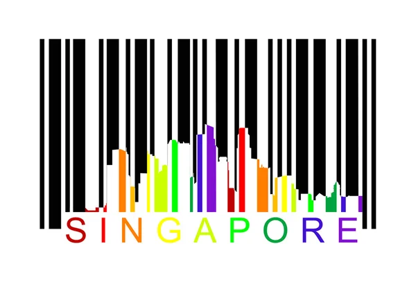 Singapour code à barres signe — Image vectorielle