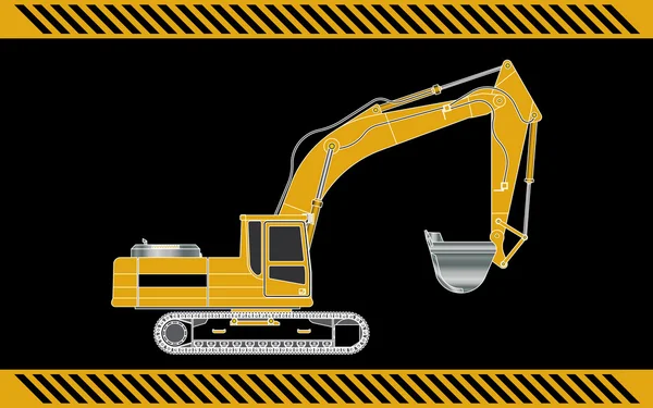 Equipamento de máquinas para construção de escavadeiras — Vetor de Stock