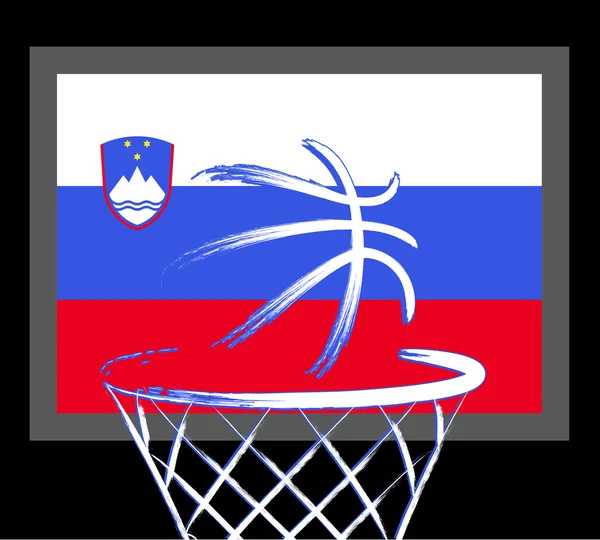 Slowenisches Basketballzeichen — Stockvektor