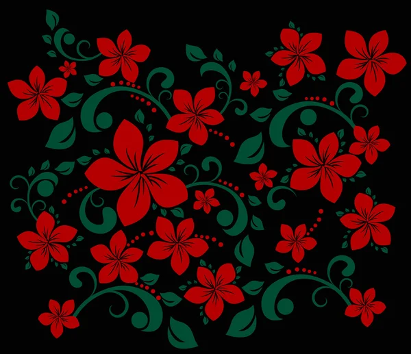 Floral redemoinho fundo — Vetor de Stock