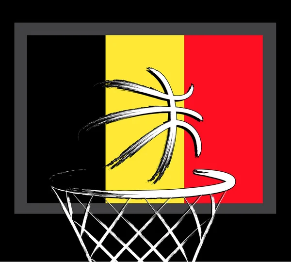 Belgische basketbal teken — Stockvector