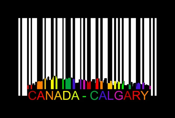 加拿大卡尔加里条码 — 图库矢量图片