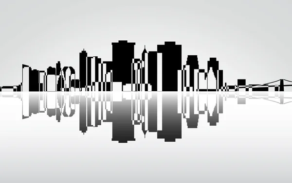 Ciudad Manhattan panorama — Vector de stock