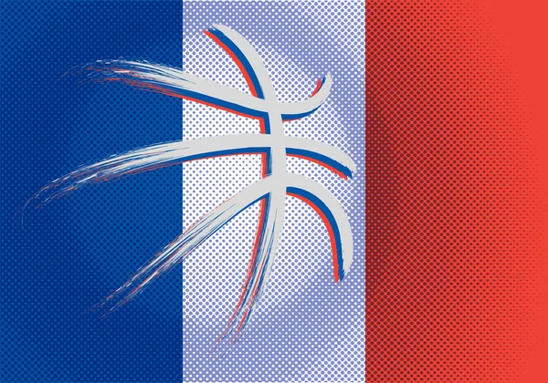 フランスのバスケット ボール サイン — ストックベクタ