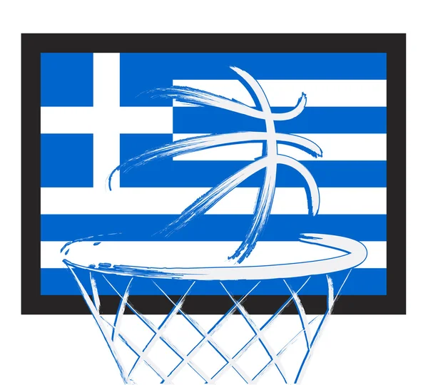 Panneau de basket grec — Image vectorielle