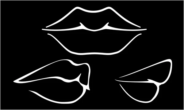 Bouche sensuelle chaude — Image vectorielle