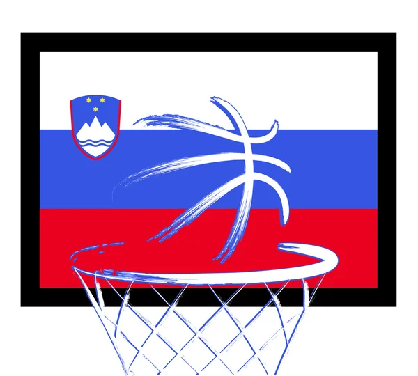 Sinal de basquete esloveno — Vetor de Stock