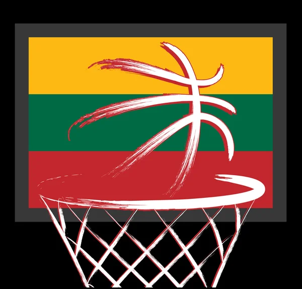 Lithuanians basketball sign — Stock Vector