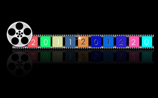 2012 jaar film countdown — Stockvector
