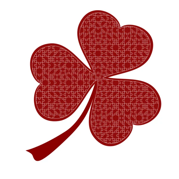 Şanslı kırmızı kalpler yonca 