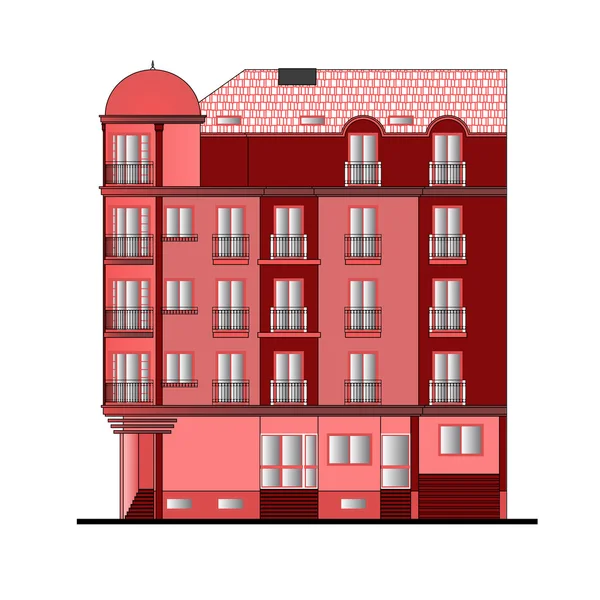 Architecture de façade du bâtiment — Image vectorielle
